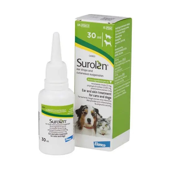 Surolan® Cutaneous Ear Drops Suspension for Dogs and Cats