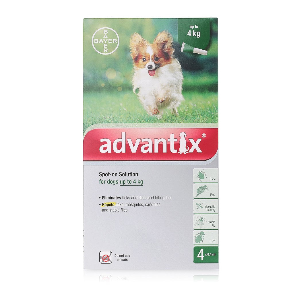 Advantix for Dogs Parasite Treatment Pack Of 4 Spot On Pipettes