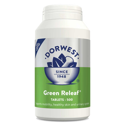 Dorwest Green Releaf x100 Tablets - Skin, Bladder & Joints Supplement - For Dogs