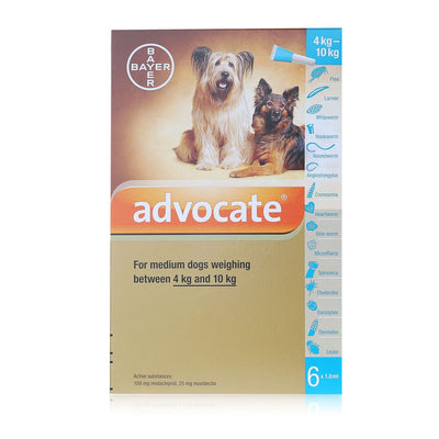 Advocate for Dogs 100 Spot On -  Medium Dogs 4-10kg