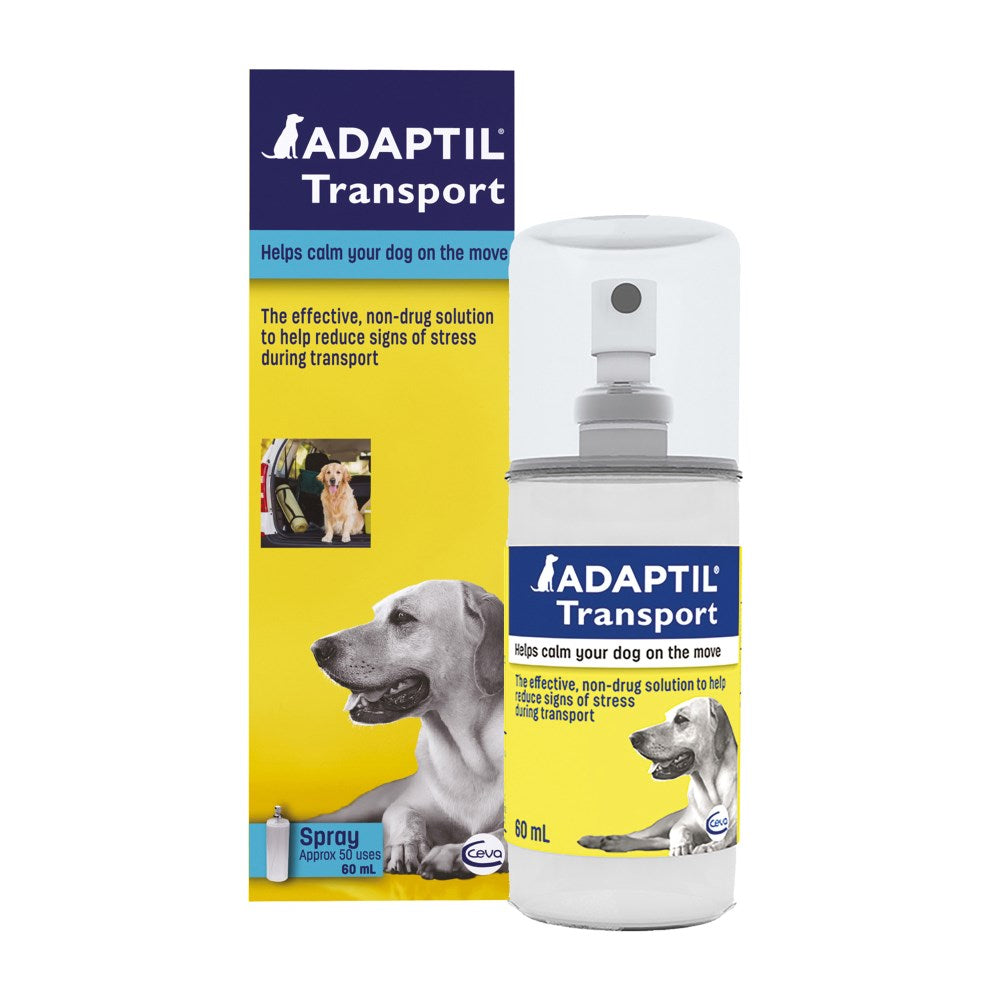 Adaptil Dog Transport Anxiety Spray - For Travelling - 60ml - Larger Bottle