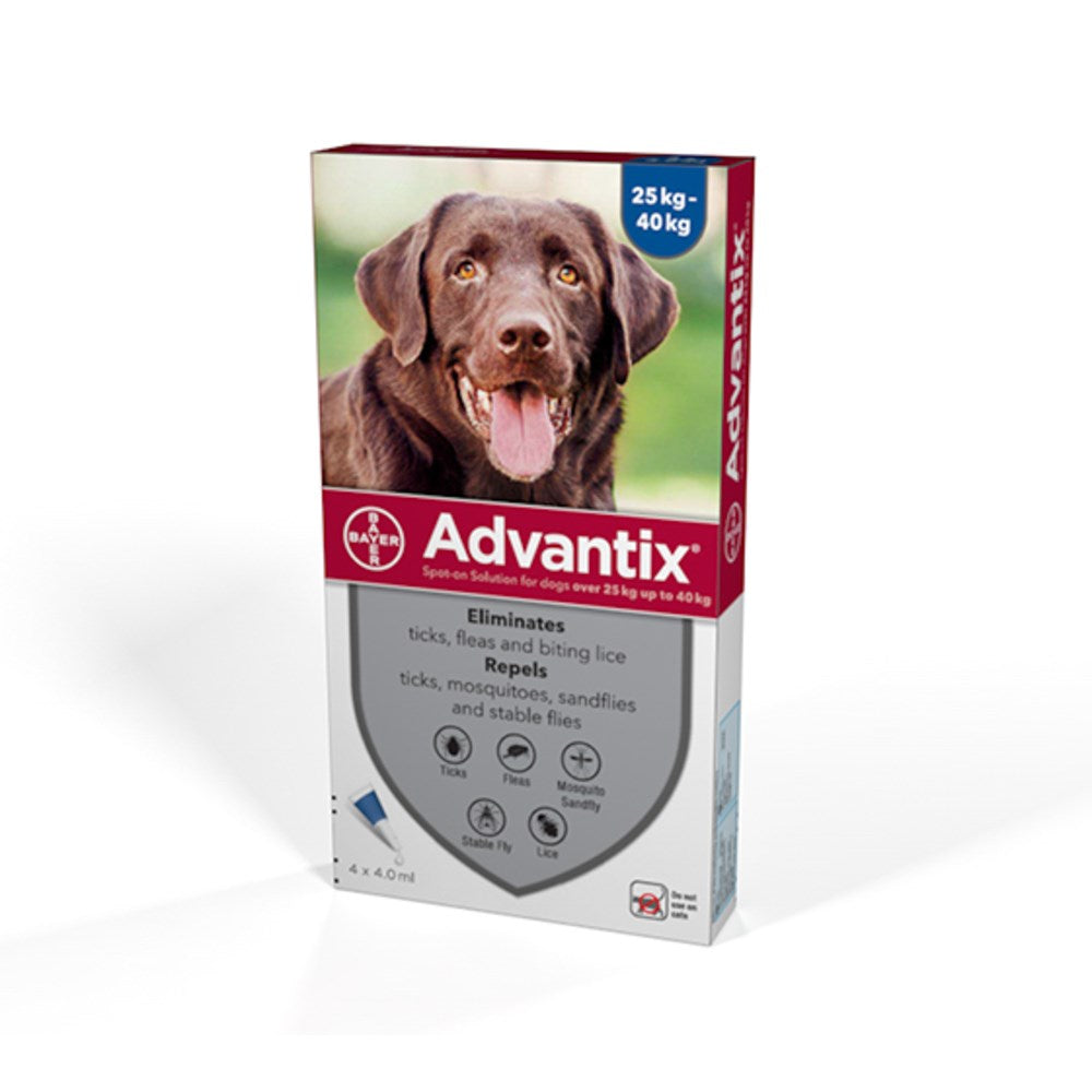 Advantix for Dogs Parasite Treatment Pack Of 4 Spot On Pipettes