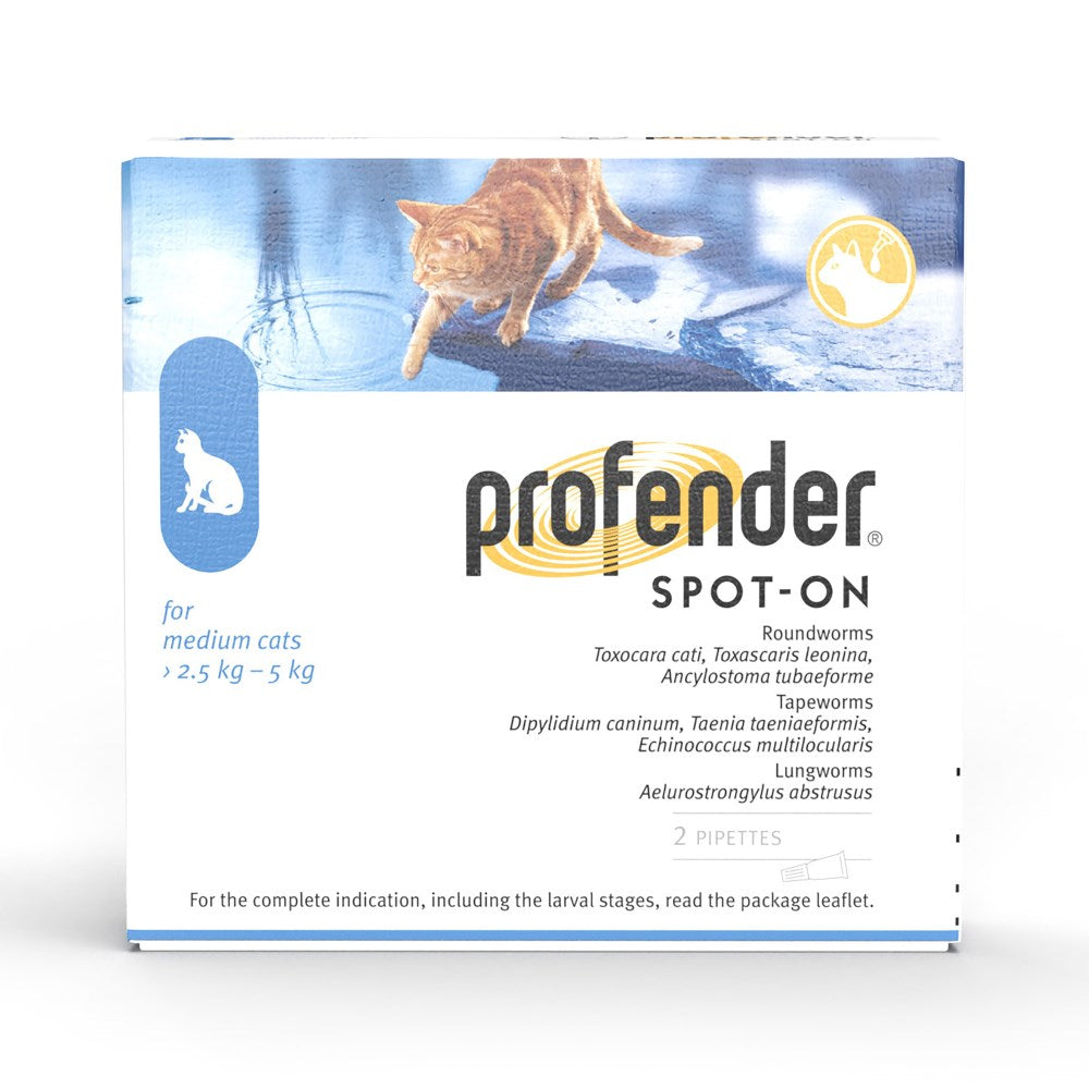 Profender® Spot-On Solution for Medium Cats (2.5kg-5kg)  2 pipettes