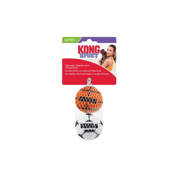 KONG Cat Sport Balls 2-pk Assorted