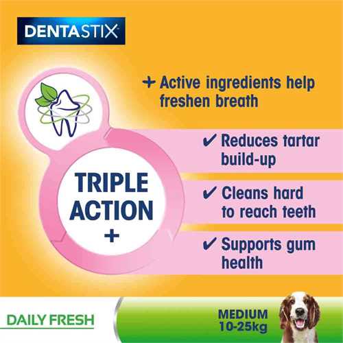 Pedigree Dentastix Fresh - Daily Oral Care for Medium Dogs (10-25kg) 28 Sticks