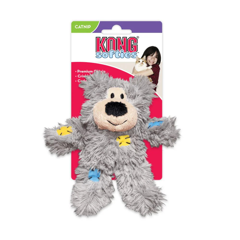 Kong Catnip Patchwork Bear - Assorted