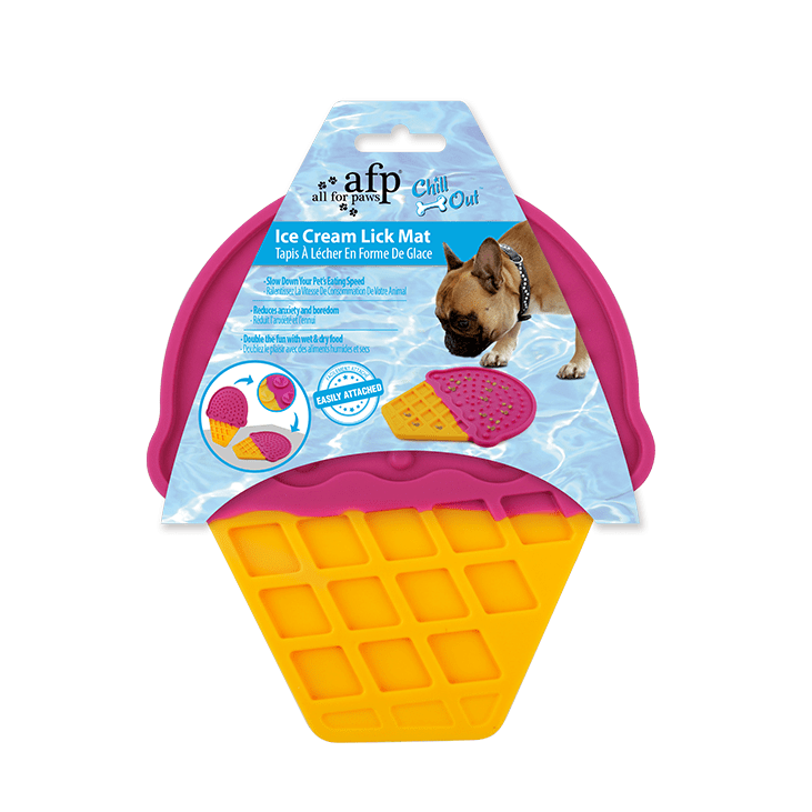 Treat Mat - Freezable - Slow Feeder For All Pets - All For Paws Chill Out Ice Cream Lick Mat