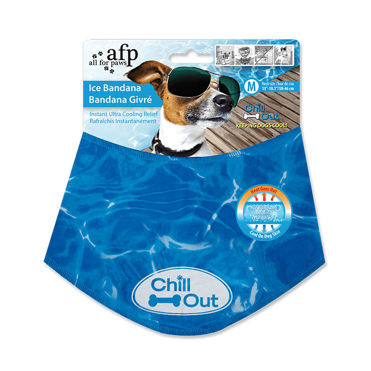 Cooling Bandana For Dogs - All For Paws Chill Out Ice Bandana (Sizes S/M/L/XL)