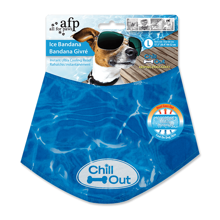 Cooling Bandana For Dogs - All For Paws Chill Out Ice Bandana (Sizes S/M/L/XL)