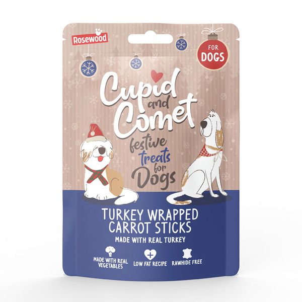 Turkey Wrapped Carrot Twists Dog Treats 100g