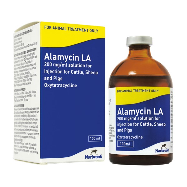 Alamycin LA 200mg/ml Solution for Injection - 100ml