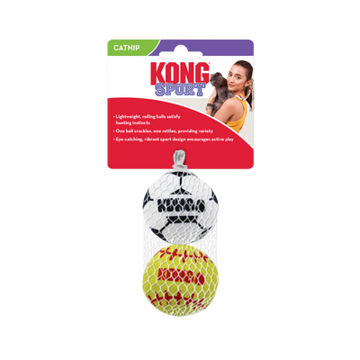 KONG Cat Sport Balls 2-pk Assorted