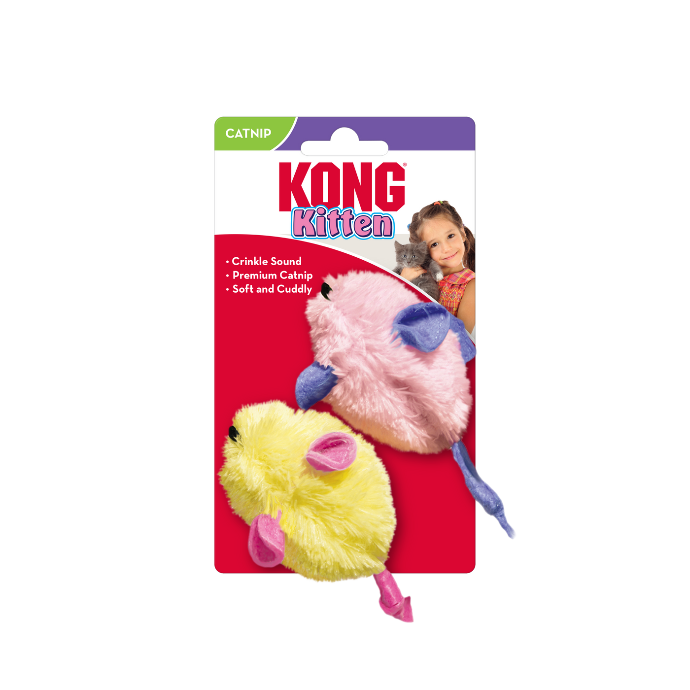 Kong Kitten Catnip Mice 2 Pack