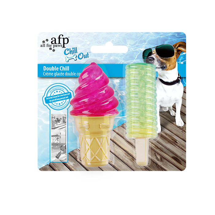 Cooling Toys For Dogs - All For Paws Chill Out Double Chill Toys - Freezable Toys (2Pack)