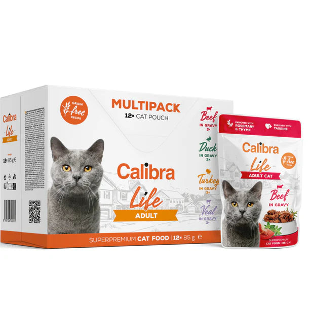 Calibra Cat Life Pouch Adult Multipack 12x85g