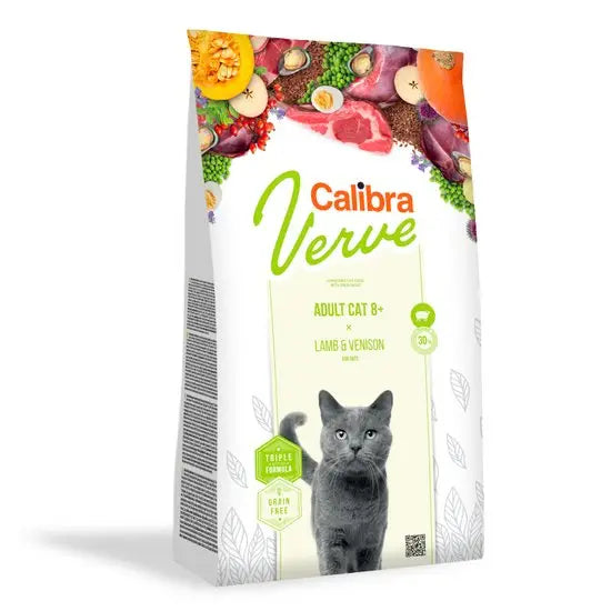 Calibra Verve Grain Free Lamb & Venison 8+ Dry Adult Cat Food