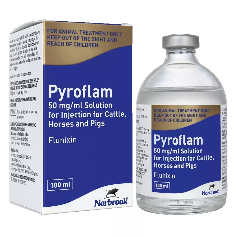 Pyroflam 50 mg/ml Solution for Injection for Cattle, Horses and Pigs