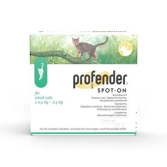 Profender® Spot-On Solution for Small Cats (0.5kg-2.5kg) 2 pipettes