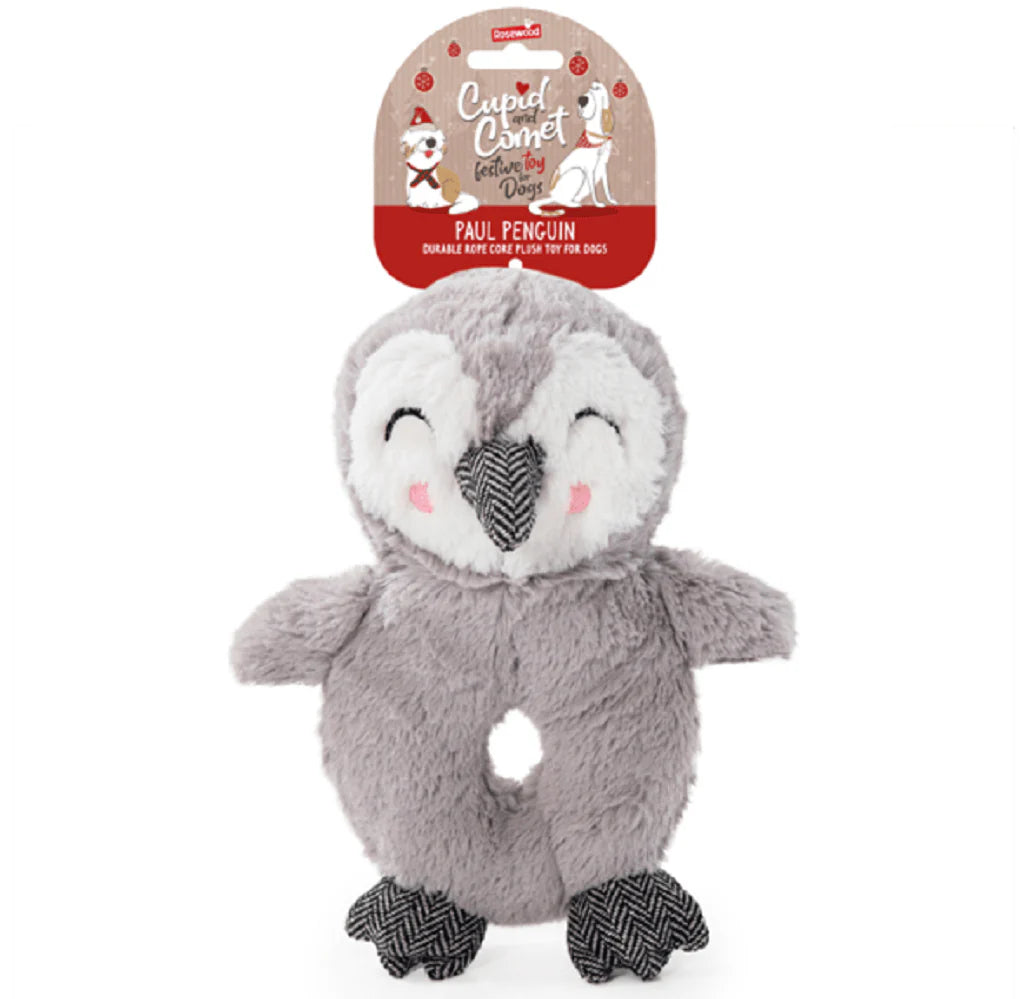 Rosewood Christmas Paul Penguin Dog Toy