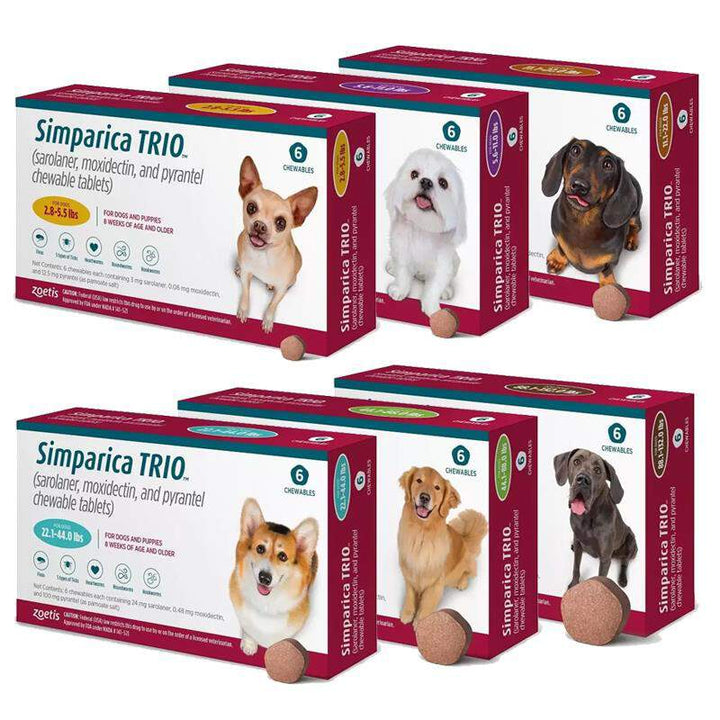 Simparica Trio Chewable Tablets For Dogs VetMediUK