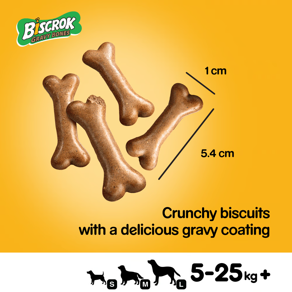 PEDIGREE BISCROK GRAVY BONES Biscuits Dog Treats 10kg