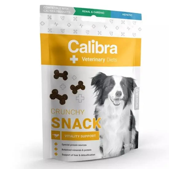 Calibra Veterinary Diets Vitality Support Crunchy Snacks for Dogs 120g Pack