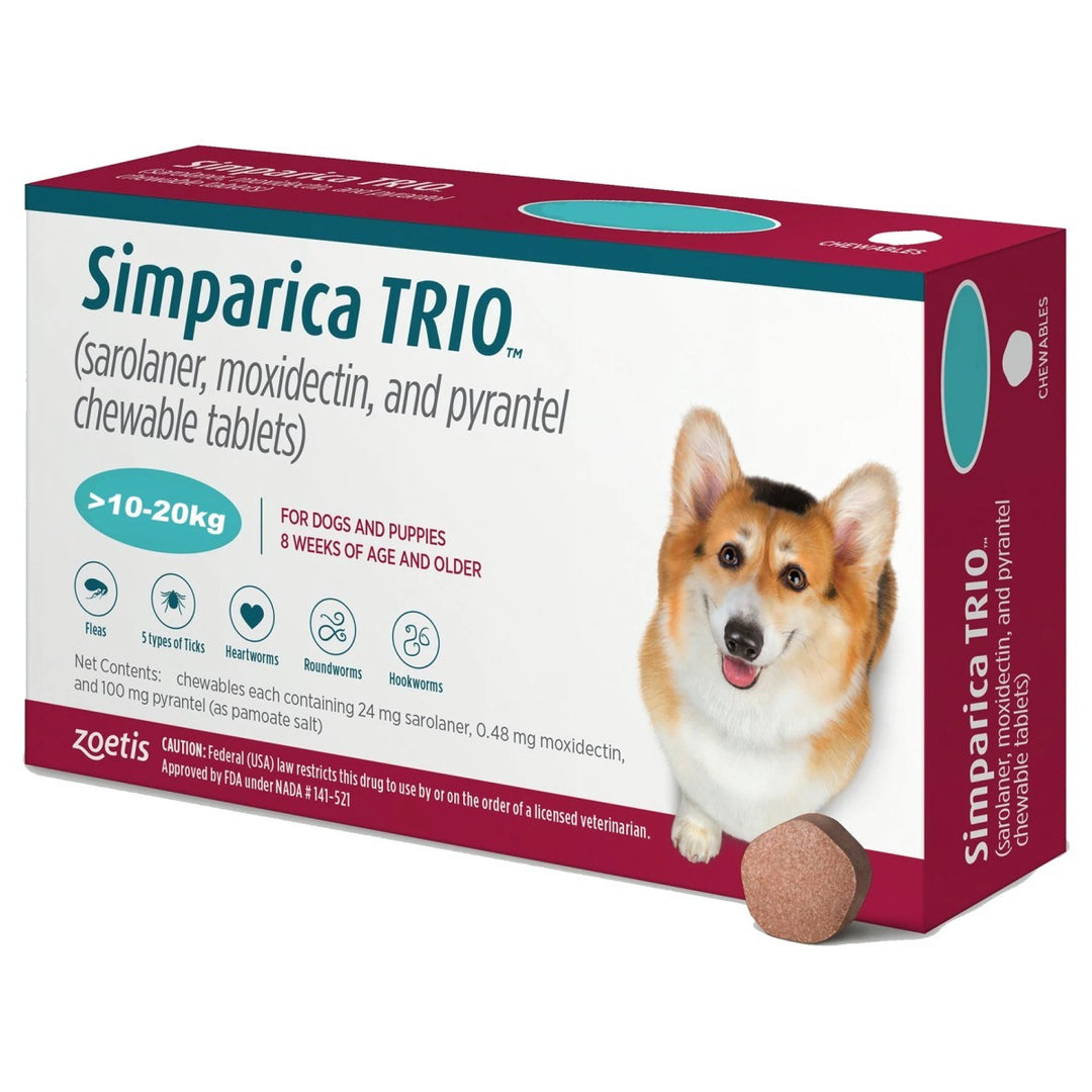 Simparica Trio Chewable Tablets For Dogs VetMediUK