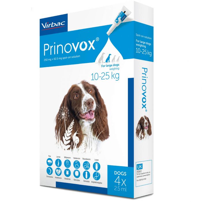 Prinovox Spot on Solution for Dogs - Pack of 4 pipettes