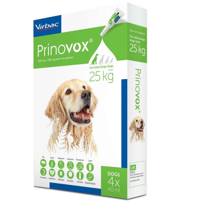 Prinovox Spot on Solution for Dogs - Pack of 4 pipettes