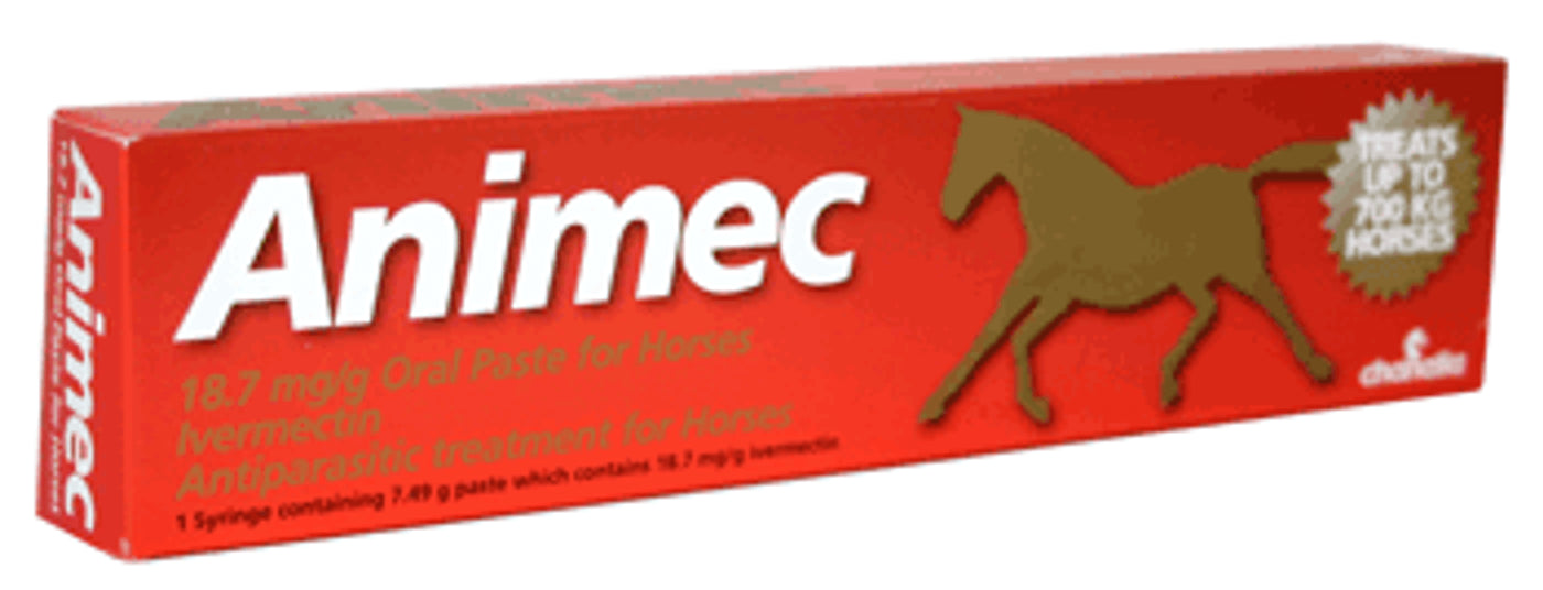 Animec Equine Oral Paste Wormer - Up to 700kg Horses - Syringe
