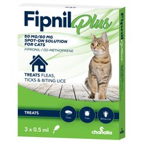 Fipnil Plus Spot On Flea And Tick Treatment For Cats - 3 pipettes